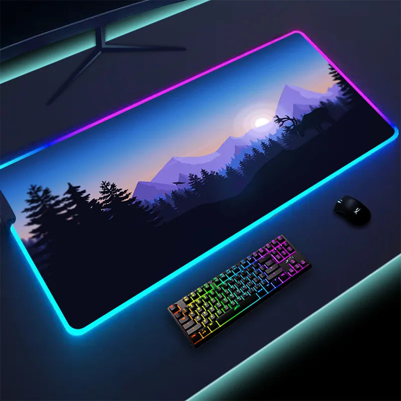 Colorful Luminous LED Lighting Mouse Pad
