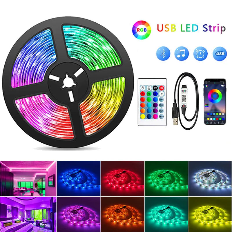 USB RGB Led Strip TV backlight , APP Color Changing