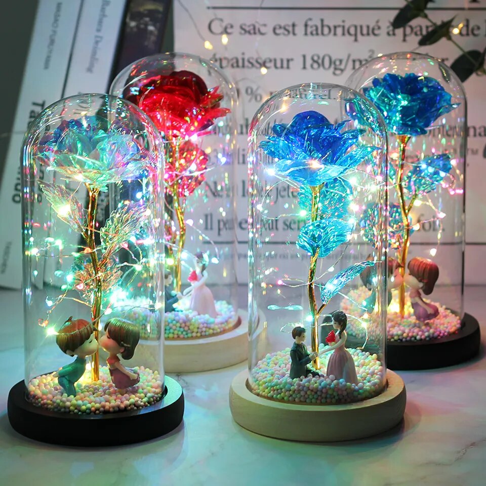 Hot LED Enchanted Galaxy Rose