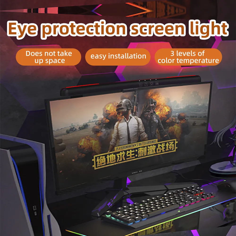 USB Stepless Dimming Screen Hanging Light Curved Screen Monitor Light Bar RGB Background Atmosphere Desk Lamp Monitor Light Bar