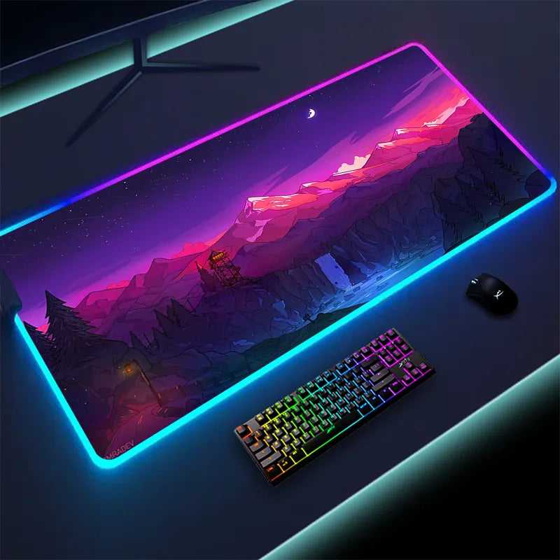 Colorful Luminous LED Lighting Mouse Pad