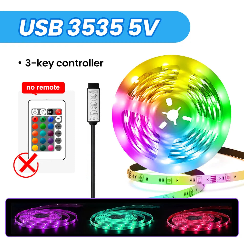 USB RGB Led Strip TV backlight , APP Color Changing
