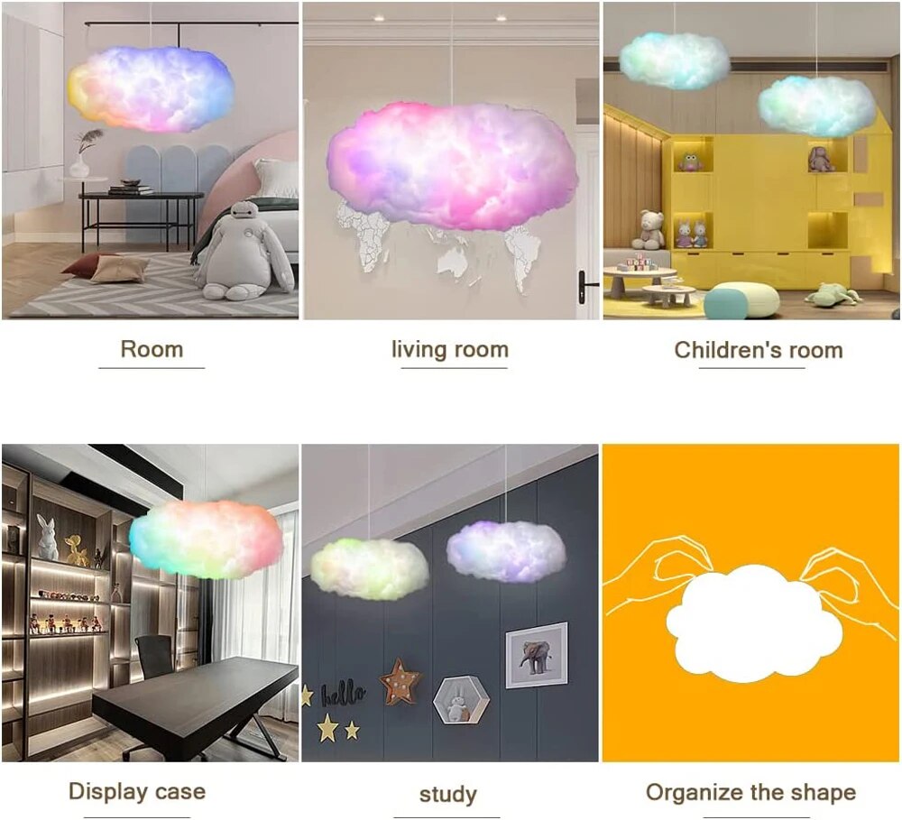 3D Big Cloud Lighting Light Smart Remote APP ThunderCloud