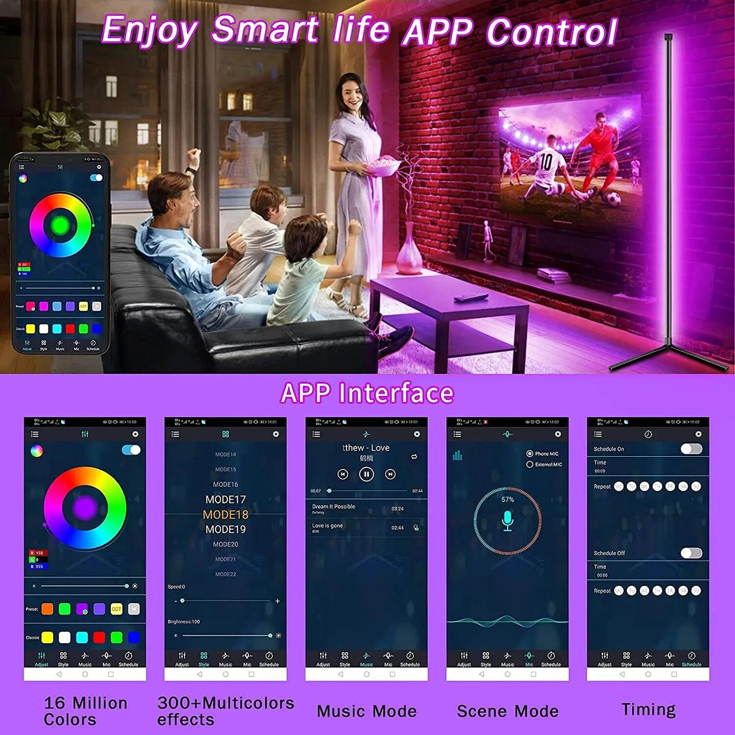 Modern Led Floor Lamp RGB
