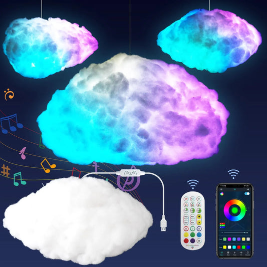 3D Big Cloud Lighting Light Smart Remote APP ThunderCloud